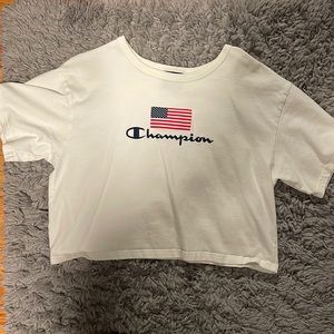 Champion White Crop Top